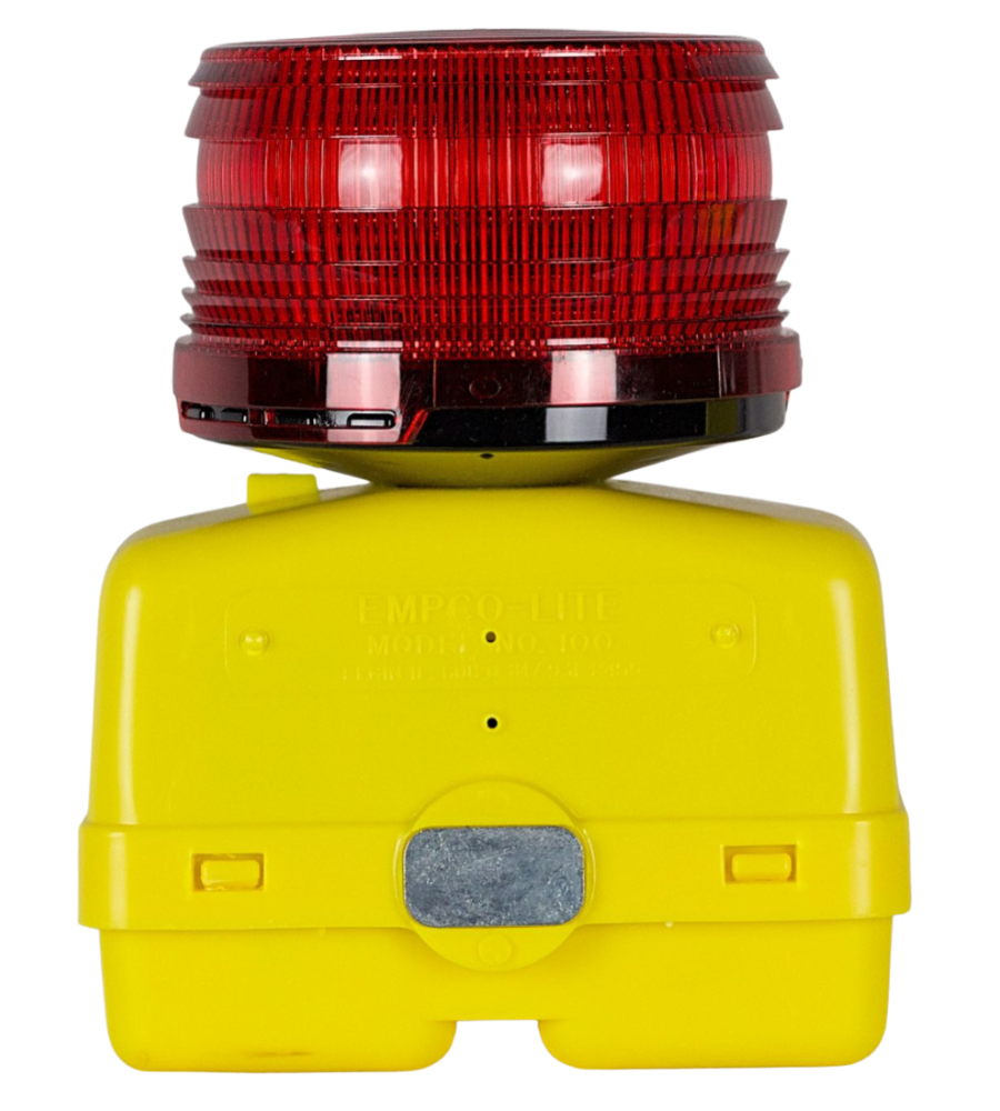 Airport Flashing Light 630 Red, 360 Degree Lens & 3-Way Switch, No Batteries (6V)