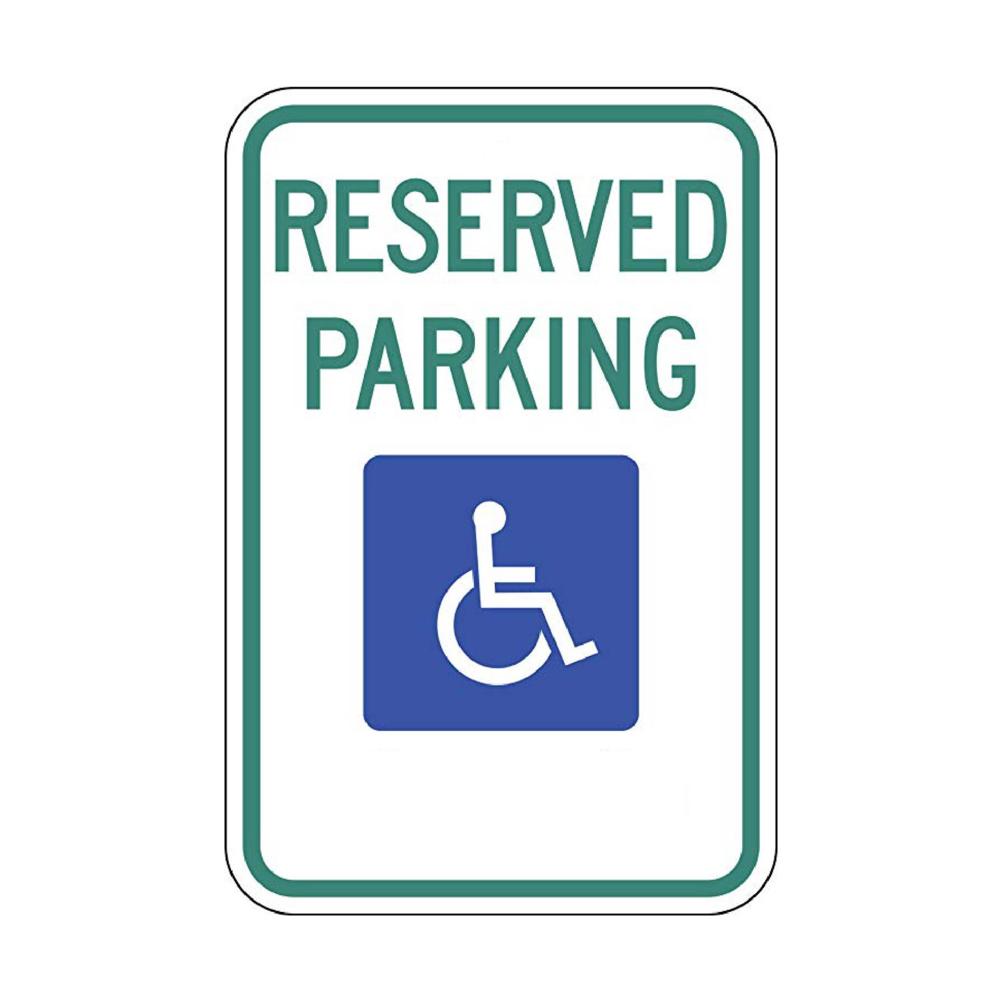 12x18 Reserved Parking Handicap Sign