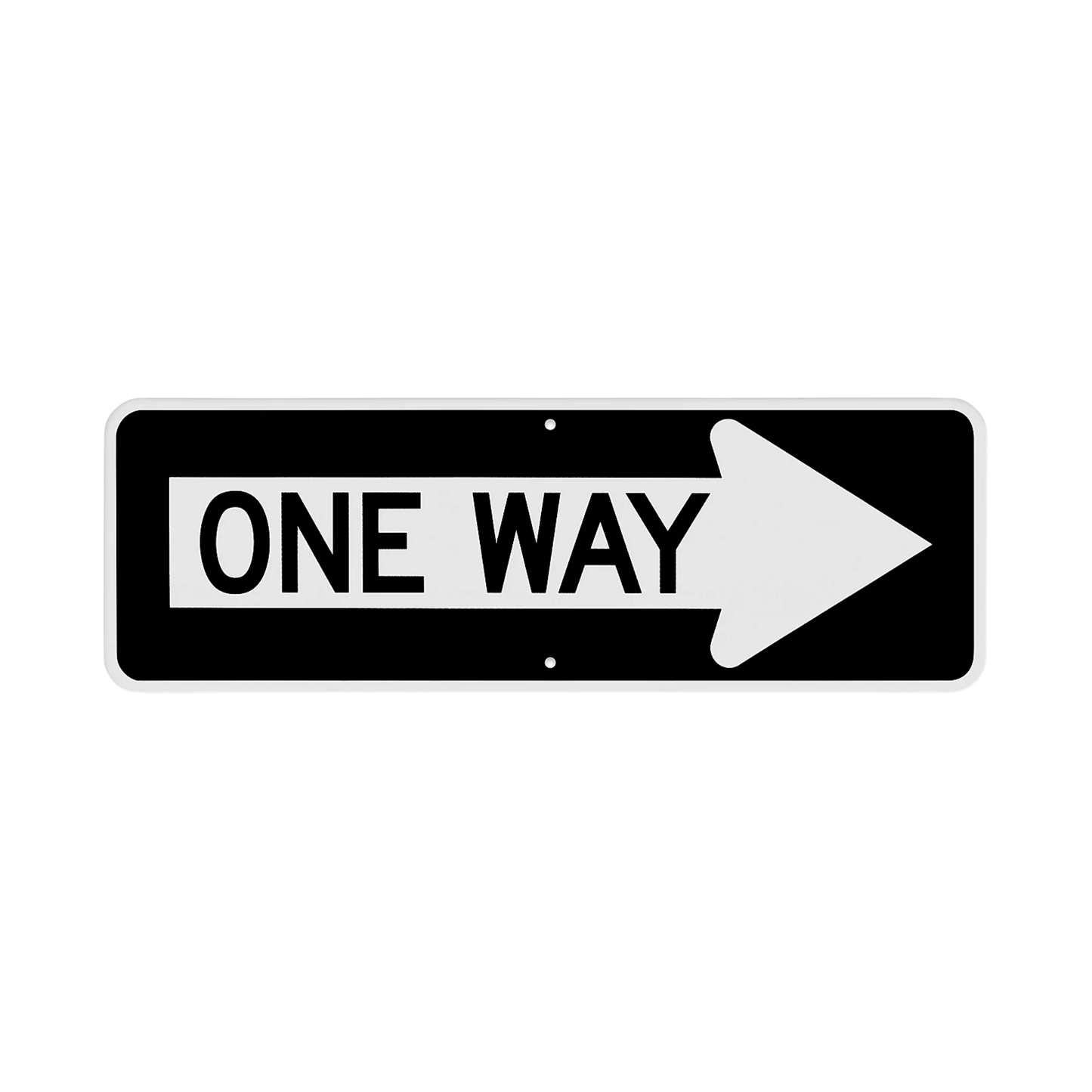 "One Way" with Right Arrow Sign - 36 x 12"