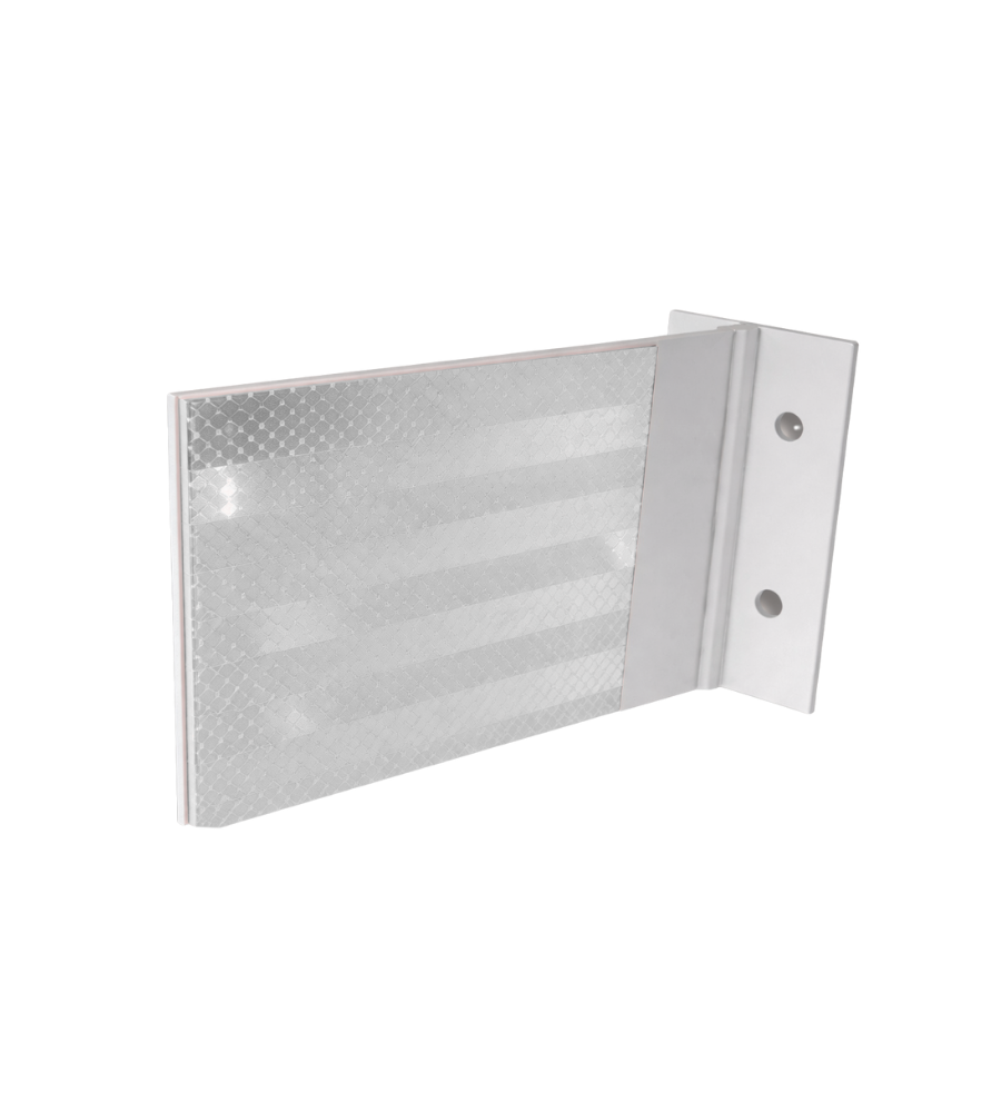 Side Mount Barrier Reflector- White DOUBLE-SIDED Reflective 3.5" x 3.5"