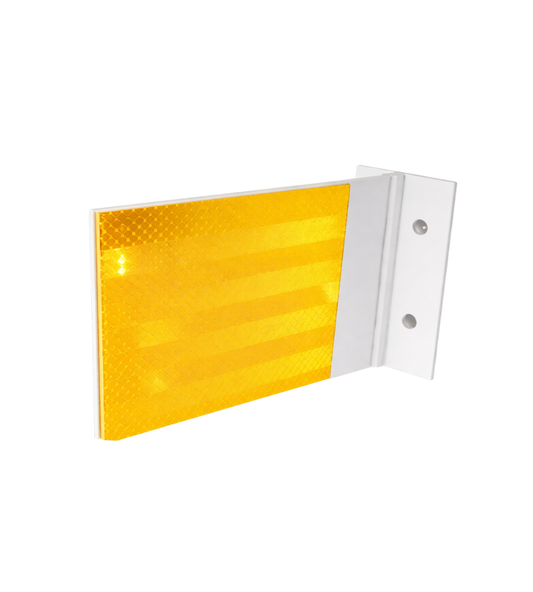 Side Mount Barrier Reflector - Yellow SINGLE-SIDED Reflective 3.5"x3.5"