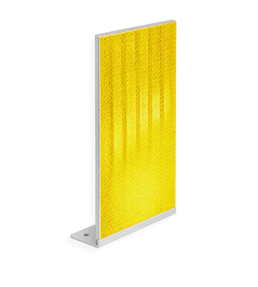 Top Mount Barrier Reflector - Yellow DOUBLE-SIDED Reflective 6" x 12"