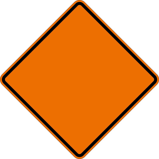 Custom Road Sign - Diamond Grade Orange on Aluminum (Select Size Below)