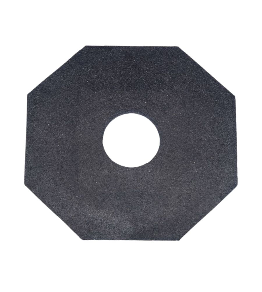Traffic Delineator Base - 12LB Black Octagon