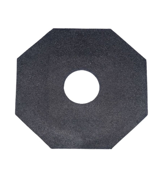 Traffic Delineator Base - 12LB Black Octagon
