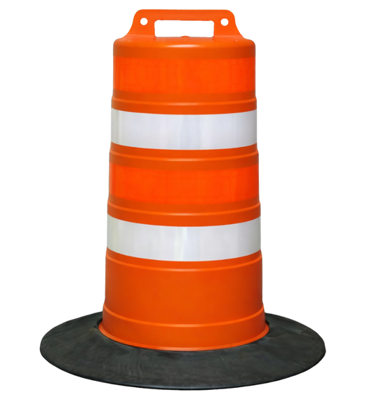 Traffic Drum with Tire Ring - Engineer Grade Reflectivity