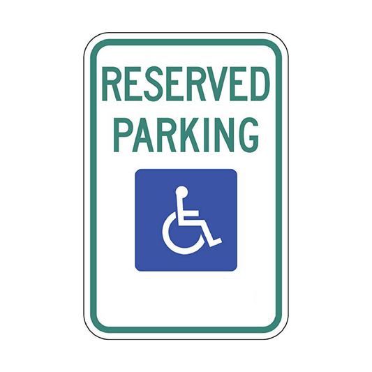 12x18 Reserved Parking Handicap Sign