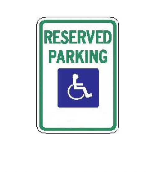 Handicap Reserved Parking Sign