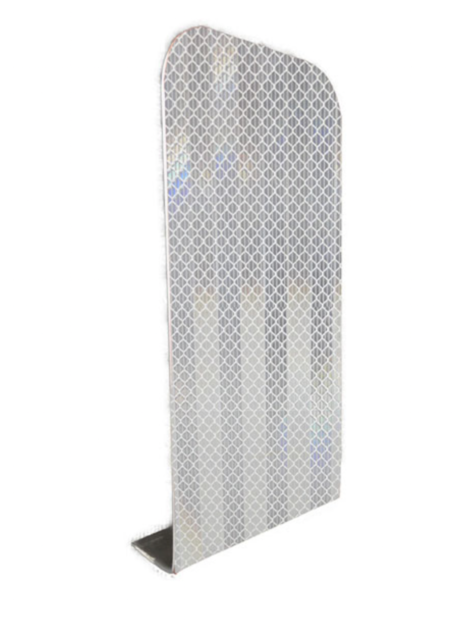 Aluminum Barrier Reflector, Top Mount, 6"x12"
