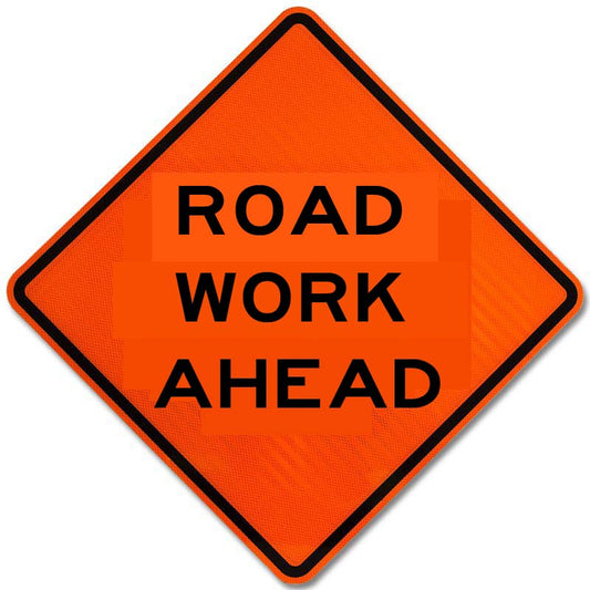 Road Sign - "Road Work Ahead"